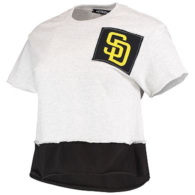 Women's Refried Apparel Gray San Diego Padres Cropped T-Shirt