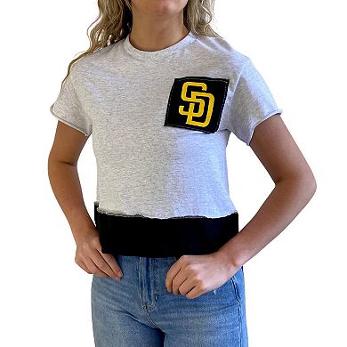 Women's Refried Apparel Gray San Diego Padres Cropped T-Shirt