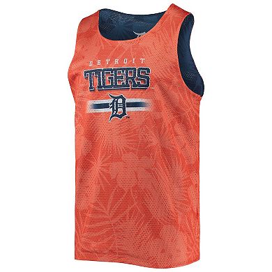 Men's FOCO Navy Detroit Tigers Floral Reversible Mesh Tank Top