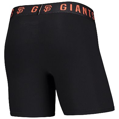 Men's Concepts Sport Black/Orange San Francisco Giants Two-Pack Flagship Boxer Briefs Set