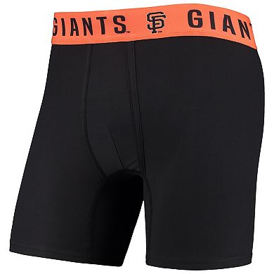 Men's Concepts Sport Black/Orange San Francisco Giants Two-Pack Flagship Boxer Briefs Set