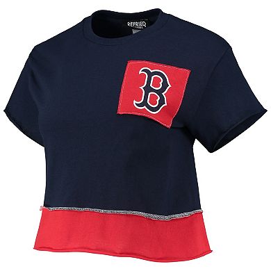 Women's Refried Apparel Navy Boston Red Sox Cropped T-Shirt