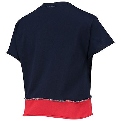 Women's Refried Apparel Navy Boston Red Sox Cropped T-Shirt