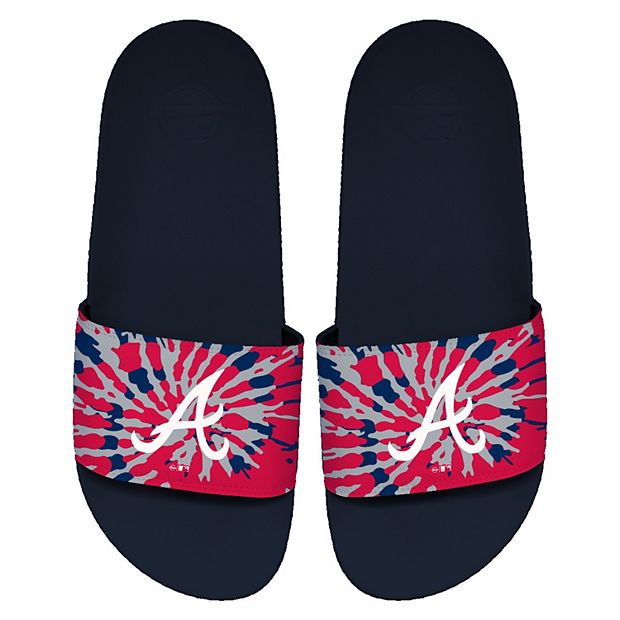 ISlide Atlanta Braves Team Tie-Dye Motto Slide Sandals