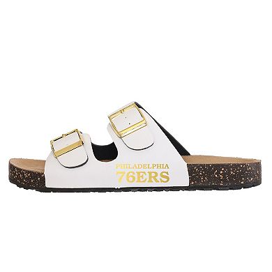 Women's FOCO Philadelphia 76ers Double-Buckle Sandals