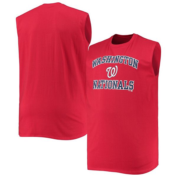 Men's Red Washington Nationals Big & Tall Jersey Muscle Tank Top