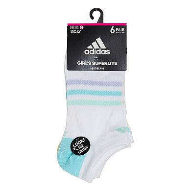 Girl's adidas 6-Pack Superlite No-Show Socks