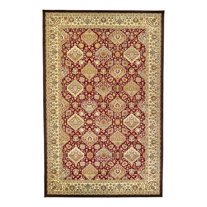 Unique Loom Colonial Voyage Rug, Red, 8Ft Rnd