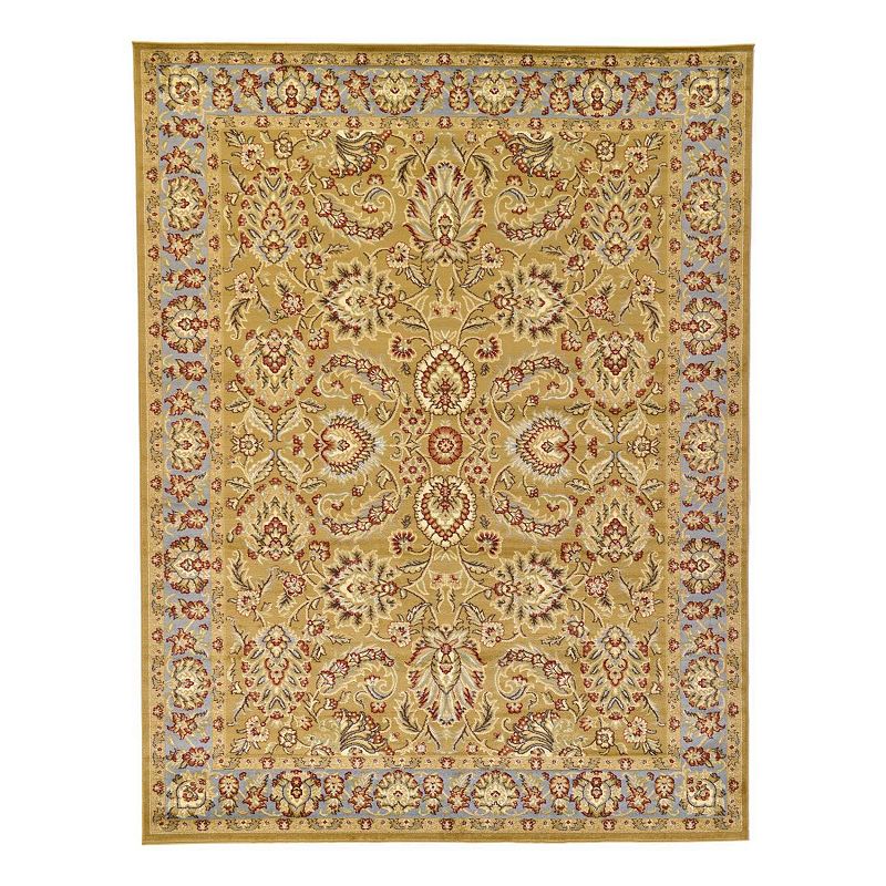 Unique Loom Asheville Voyage Rug, Yellow, 8Ft Rnd