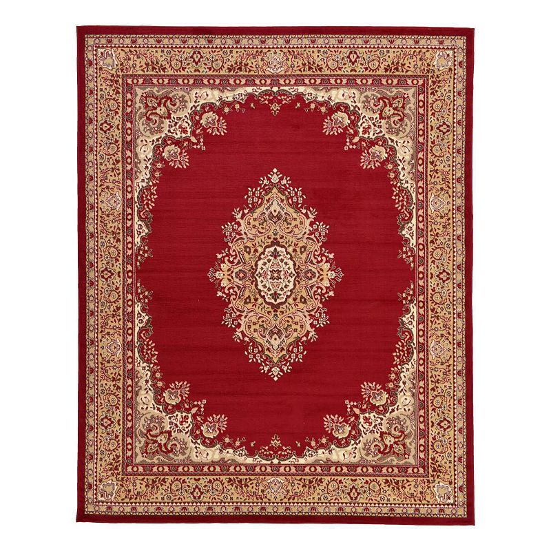 Unique Loom Washington Reza Rug, Red, 8Ft Sq