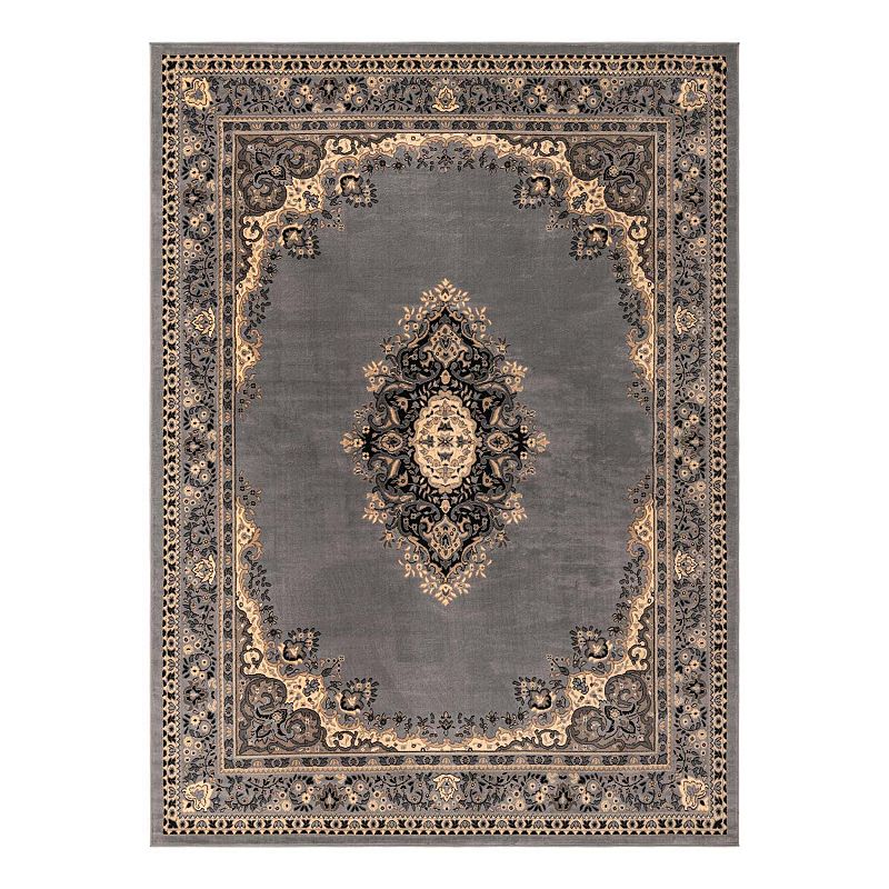 Unique Loom Washington Reza Rug, Grey, 3X16.5Ft