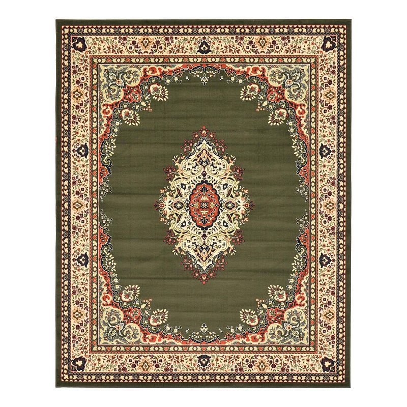 Unique Loom Washington Reza Rug, Green, 8Ft Rnd