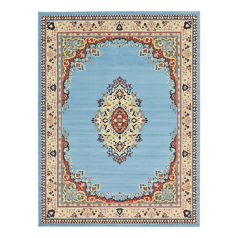 Unique Loom Washington Reza Rug, Blue, 8Ft Rnd