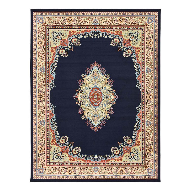 Unique Loom Washington Reza Rug, Blue, 8Ft Sq