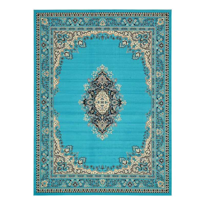 Unique Loom Washington Reza Rug, Blue, 8Ft Sq