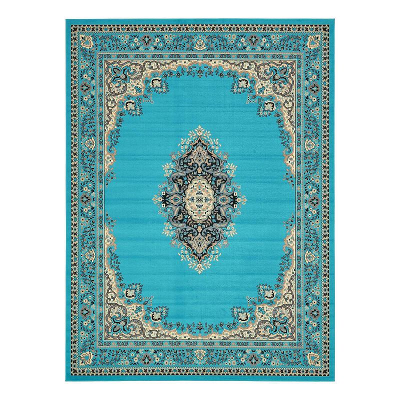 Unique Loom Washington Reza Rug, Blue, 8Ft Sq