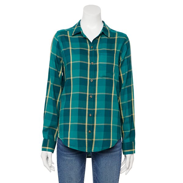 Juniors' SO® Long Sleeve Button Down Shirt