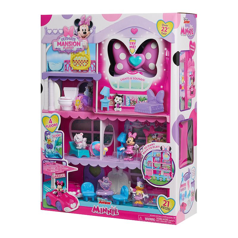 Disney Junior Minnie Mouse Ultimate Mansion Playset by Just Play, Multicolo