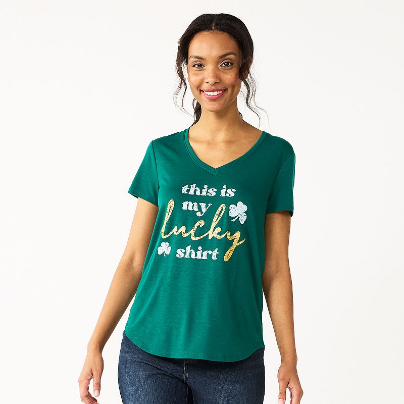 Womens Celebrate Together St. Patricks Day Graphic Tee, Size: XS, Turquoi