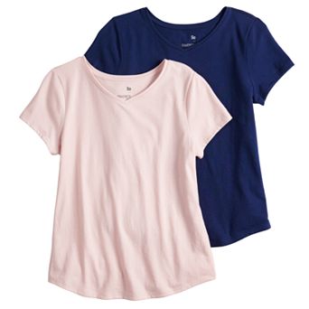 Girls 4-20 & Plus Size SO® 2 pk Favorite V-Neck Tees