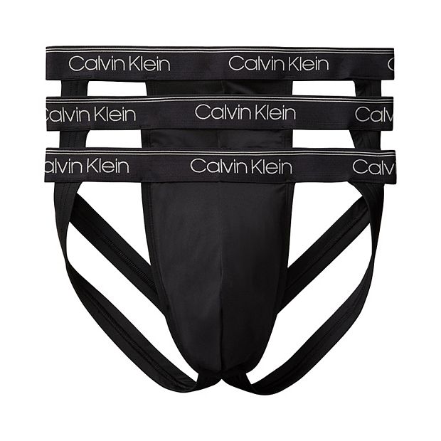 Calvin Klein Men's Thong 3 Pack, Black, X-Large at  Men's