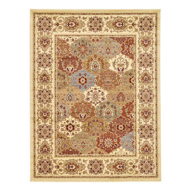 Unique Loom Athens Voyage Rug, White, 8Ft Rnd