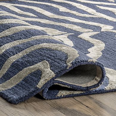 nuLOOM Hand Tufted Plush Zebra Area Rug