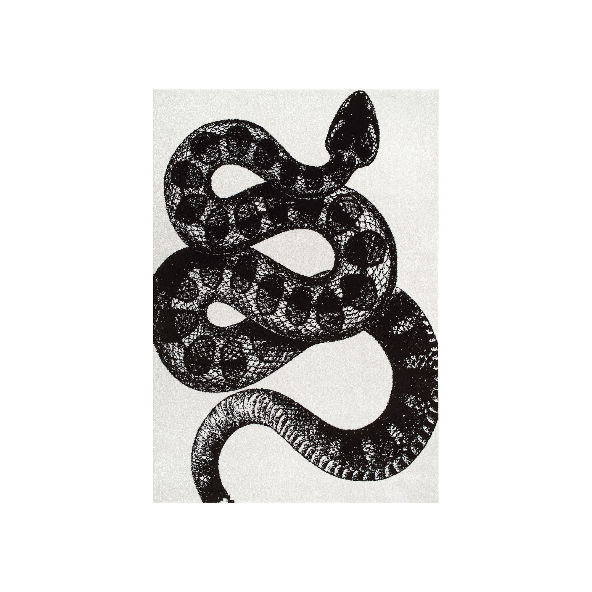 nuLOOM Thomas Paul Serpent Area Rug, Black White