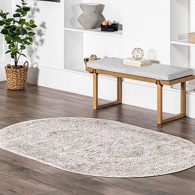 nuLOOM Vintage Faded Medallion Area Rug