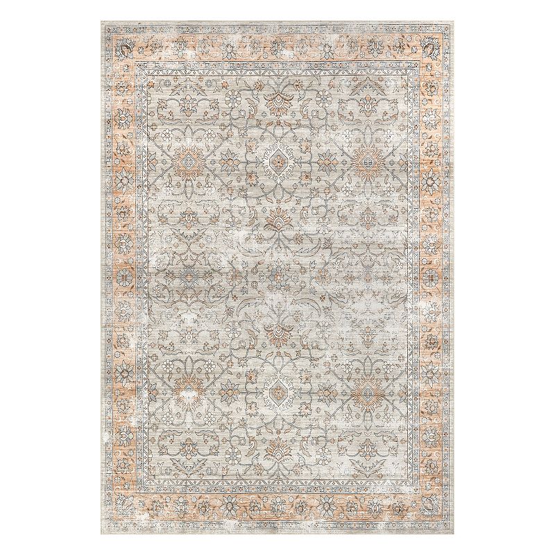 nuLOOM Marlena Faded Floral Area Rug, Orange, 8X10 Ft