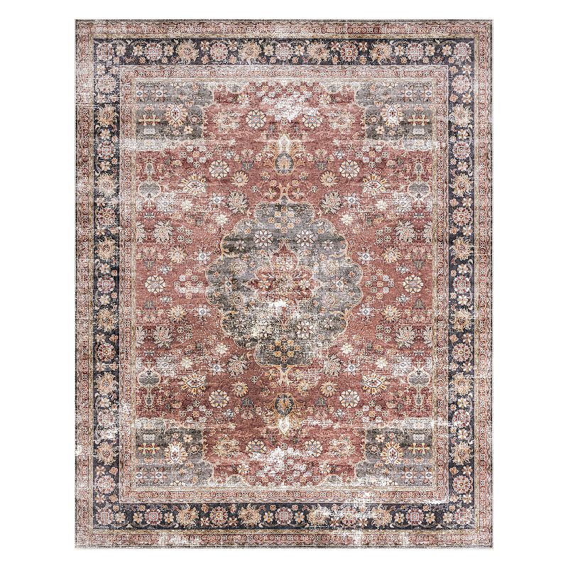 nuLOOM Emelina Traditional Persian Area Rug, Red, 8X10 Ft