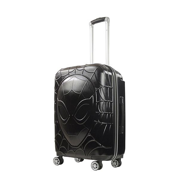 Marvel Ful Molded Spiderman 8 Wheel Expandable Spinner 25u0022 luggage Black