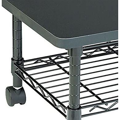 Safco Under Desk Printer/Fax Rolling Utility Stand w/ Wheels and Shelf (2 Pack)