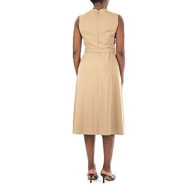 Women's Nina Leonard Fit & Flare Midi Dress
