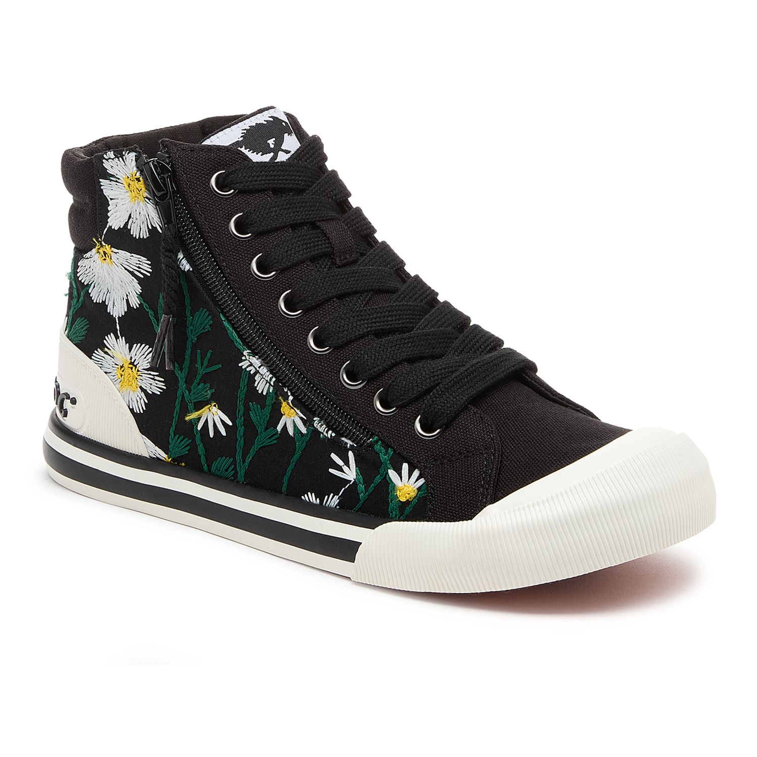 Rocket Dog Jazzin Hi Malden - Tela Floreale da Donna, Bianco Malden, 36 EU