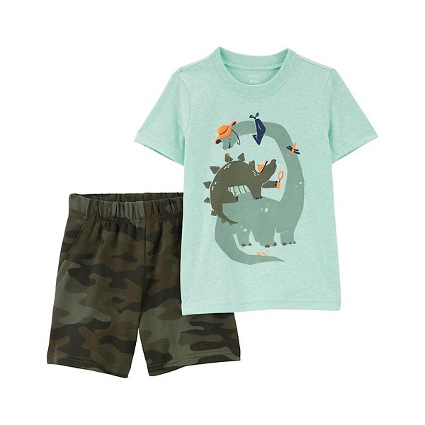 Baby Boy Carter's Dinosaur Tee & Camo Shorts Set