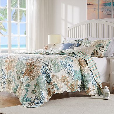 Greenland Home Fashions Atlantis Jade Quilt Set with Shams