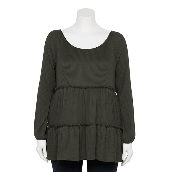 Jupe Mini LC Lauren Conrad Noire – Volants Superposés – Taille M – État Correct