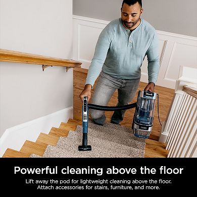 Shark® Stratos™ Upright Vacuum with DuoClean PowerFins HairPro™, Powered Lift-Away®, Self-Cleaning Brushroll, Odor Neutralizer Technology, Anti-Allergen Complete Seal Technology® with HEPA, Easy-Empty Dust Cup, and LED Headlights (AZ3002)