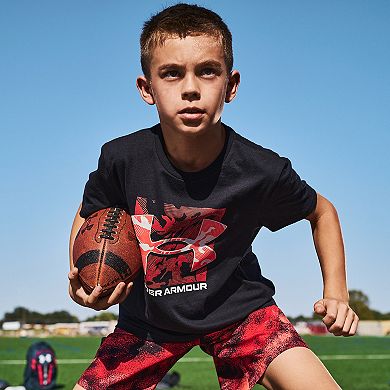 Boys 8-20 Under Armour Box Logo Camo Tee