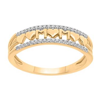 Irena Park 10k Gold 1/10 Carat T.W. Diamond "Mom" Ring