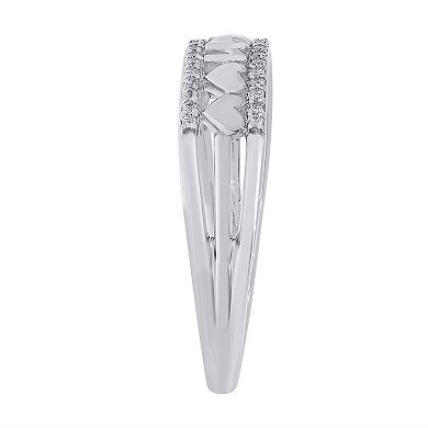 Irena Park 10k White Gold 1/10 Carat T.W. Diamond "Mom" Ring