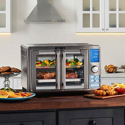 Gourmia Digital Air Fryer Toaster Oven with Single-Pull French online Doors