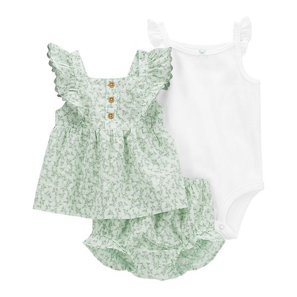 Baby Girl Carter's 3Piece Floral Little Short Set