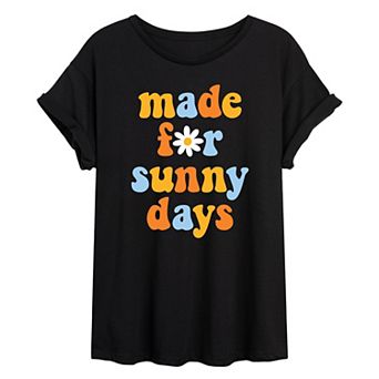 Juniors' Made For Sunny Days Oversized Tee