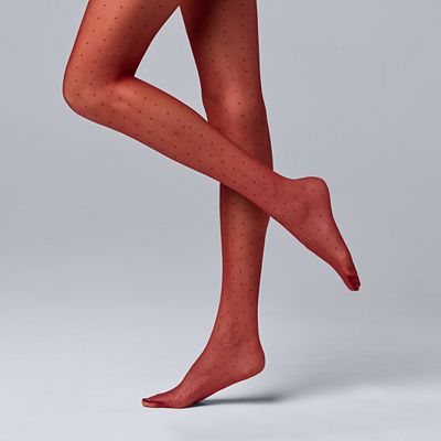 Women s Simply Vera Vera Wang Pin Dot Sheer 30D Tights