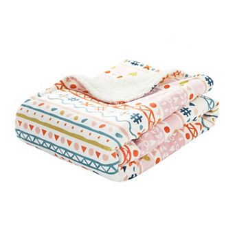 Lush Decor Boho Metallic Hearts Soft & Plush Blanket