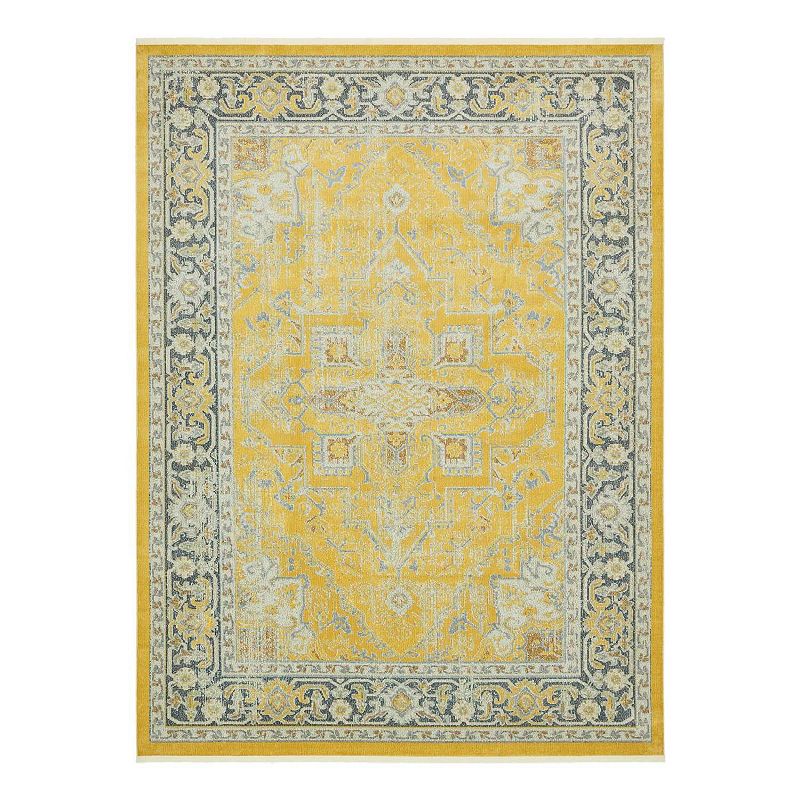 Unique Loom Prado Baracoa Rug, Yellow, 8Ft Sq