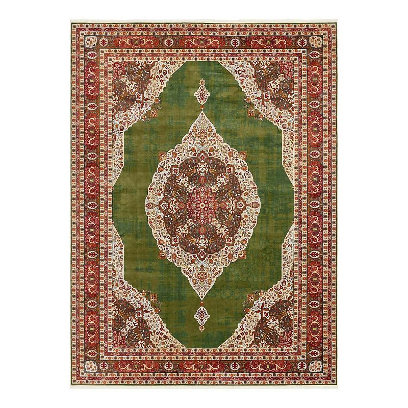 Unique Loom Regla Baracoa Rug, Green, 7X11 Ft