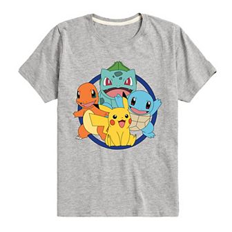 Boys 8-20 Pokemon Characters Group Graphic Tee